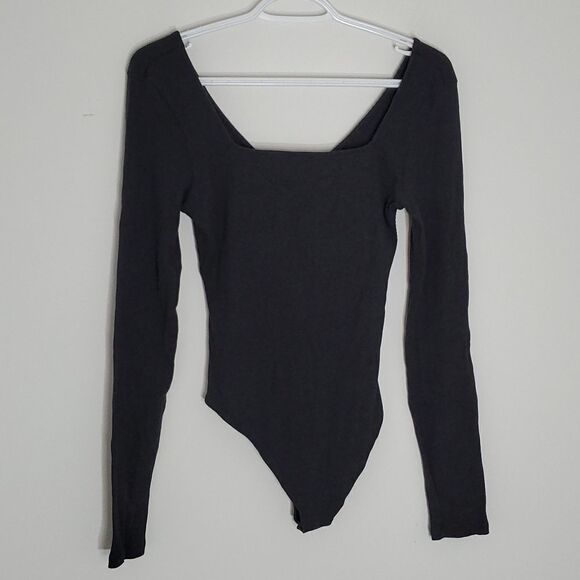 American Eagle medium dark grey long sleeve bodysuit - Picture 5 of 7